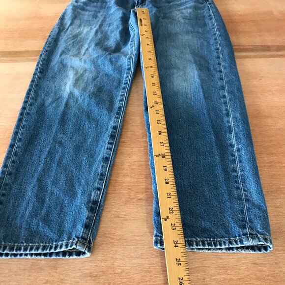 Uniqlo Relaxed Tapered Jeans Men 26x24 Blue Kaihara Fabric Stretch Preppy 18162 - Picture 8 of 14